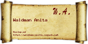 Waldman Anita névjegykártya
